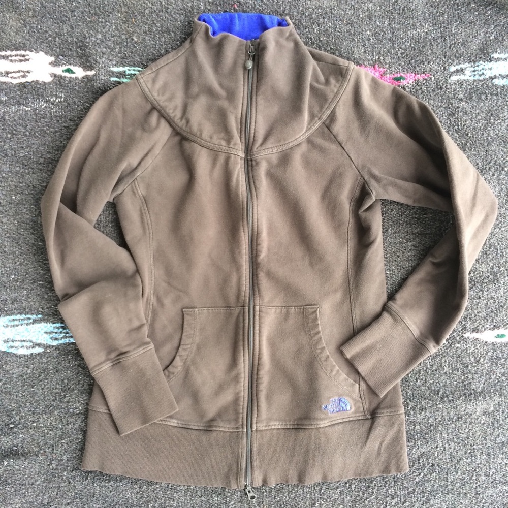 The North Face Grey Zip Jacket - medium